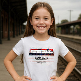 EMD SD-9 Locomotive USA 250th Anniversary Livery T Shirt