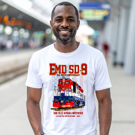 EMD SD-9 Locomotive USA 250th Anniversary Livery T Shirt