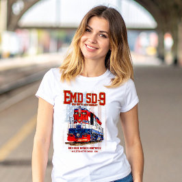 EMD SD-9 Locomotive USA 250th Anniversary Livery T Shirt
