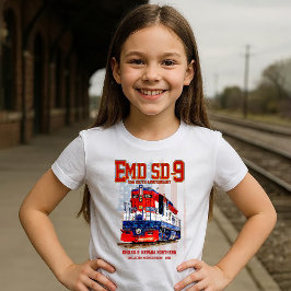 EMD SD-9 Locomotive USA 250th Anniversary Livery T Shirt