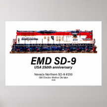 EMD SD-9 USA 250-årsjubileum Heritage Lokomotiv
