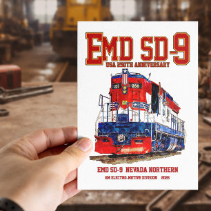 EMD SD-9 USA 250-årsjubileum Heritage Lokomotiv Vykort