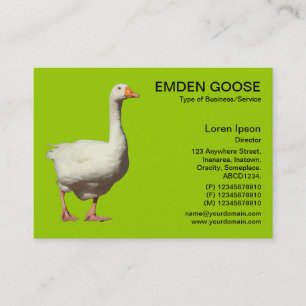 Emden Goose - Martian Grönt Visitkort