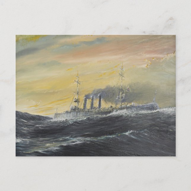Emden längs Indiska oceanen i vågar 1914 2011 Vykort (Framsida)