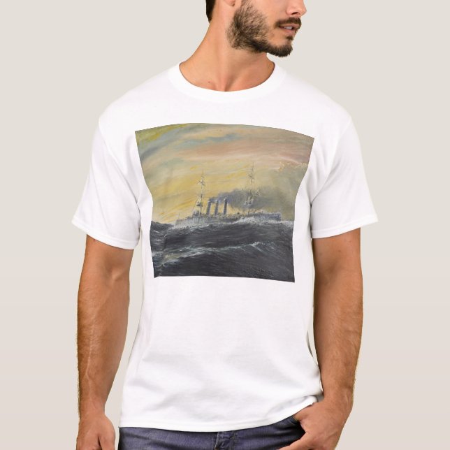 Emden rider vågarIndiska oceanen 1914 2011 T-shirt (Framsida)