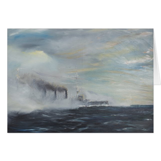 Emden 'Svanen från Öster' 1914 2011 Hälsningskort (Framsidan Horizontal)