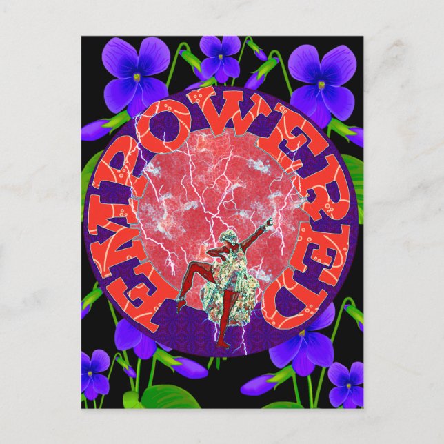 Emdriven kvinna vykort (Framsida)