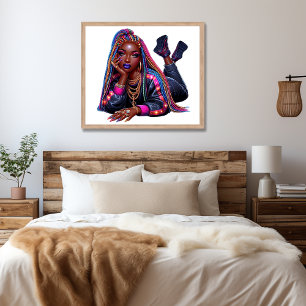 Emdriven Melanin Chic Urban Hip hop Art Poster