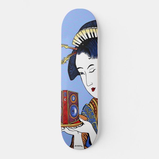 Emek "Japanese Music Lady" Skateboard Bräda 20 Cm (Framsida)