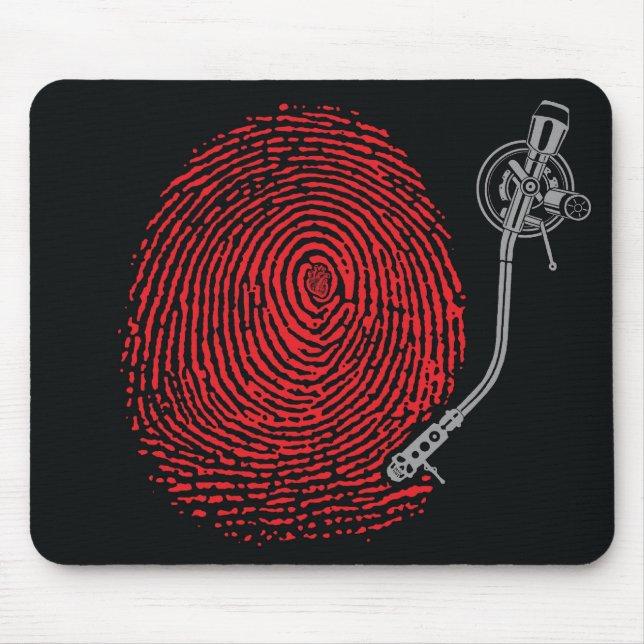 Emek thumbprint inspelningsmusmattor musmatta (Framsidan)