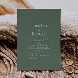 EMELIA Avslappnad Sage Rustic Simple Mountain Bröl Inbjudningar