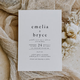 EMELIA-Avslappnaden minimalistisk unik Neutralt Br Inbjudningar