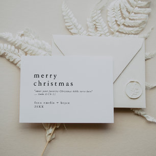 EMELIA Black Easy Bible Verse Religiösa jul Julkort