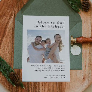 EMELIA Black Family Photo God Christian jul Julkort