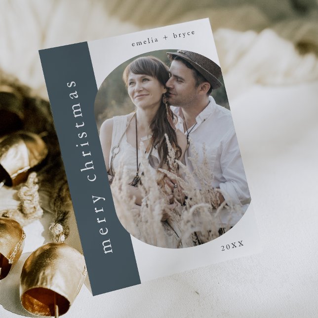 EMELIA Blue Julafton Hälsning Photo God jul Julkort (EMELIA Blue Xmas Greeting Photo Merry Christmas Holiday Card)