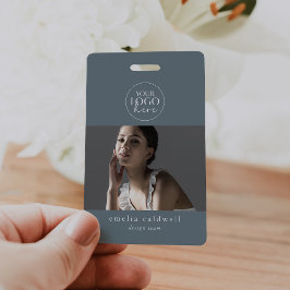 EMELIA Blue Security Namn bricka Photo Employee ID