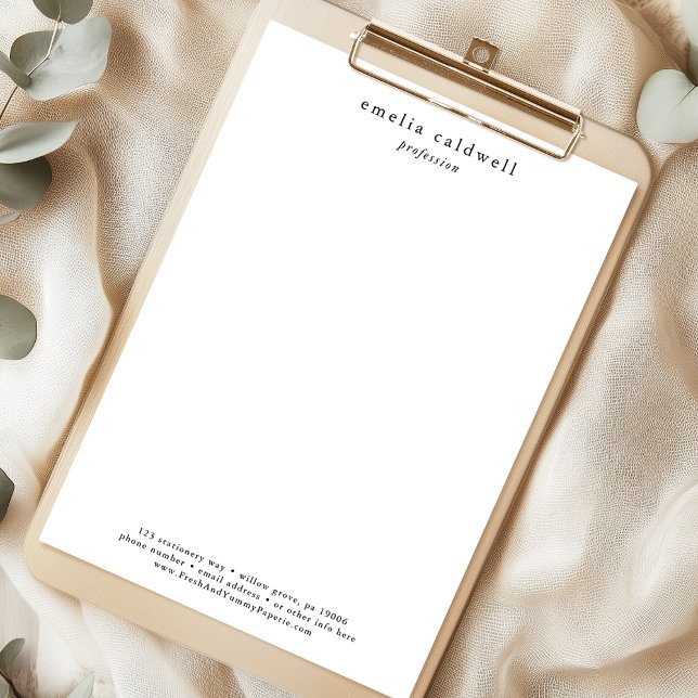 EMELIA Boho Personal Business Professionell Compan Brevhuvud (EMELIA Boho Personal Business Professional Company Letterhead)