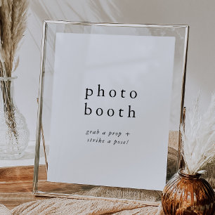 EMELIA Boho-utskrivbar Bröllop Photo Booth-skylt Poster