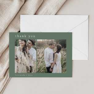 EMELIA Flat Nature Rustic Woodland 2 Photo Bröllop Tack Kort