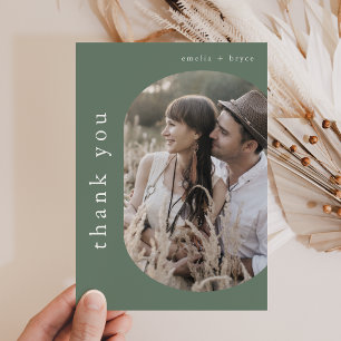 EMELIA Flat Nature Rustic Woodland Photo Bröllop Tack Kort