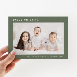EMELIA Grönt Family Photo Peace på Jorden Jul Julkort