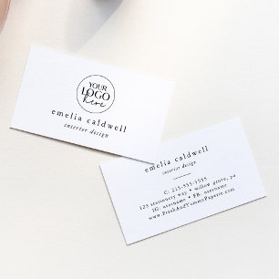 EMELIA-Logotypen Unik Neutralt White Black Rustic Visitkort
