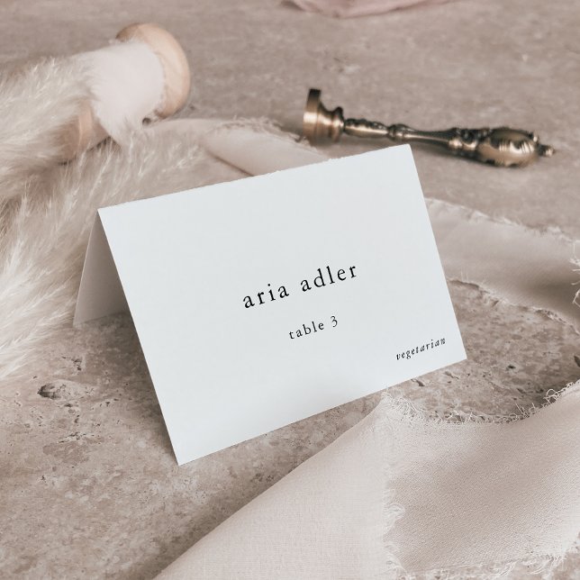 EMELIA Modern Boho-minimalistkort för Bröllop Bordsnummer (EMELIA Modern Boho Minimalist Wedding Place Cards)