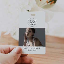 EMELIA Modern Security Namn bricka Photo Employee 