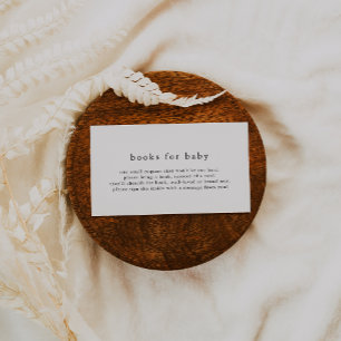 EMELIA Modern Simple Baby Shower Bokar för Baby Tilläggskort