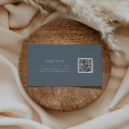 EMELIA Mörk blått, minimalistiskt register över QR Tilläggskort