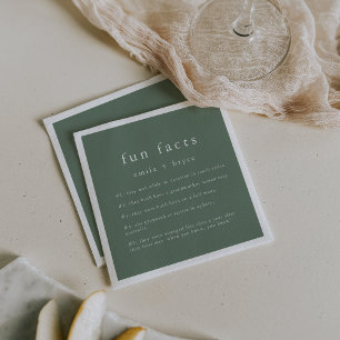EMELIA Nature Rustic Woodland Roligt Fact Bröllop Pappersservett