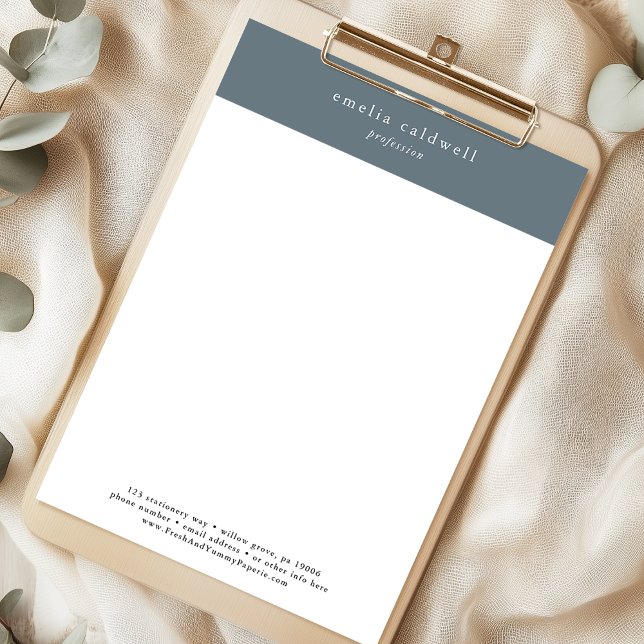 EMELIA Navy Personal Business Professionell Compan Brevhuvud (EMELIA Navy Personal Business Professional Company Letterhead)