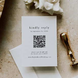 EMELIA QR-kod Endern Modern Boho Bröllop OSA Tilläggskort