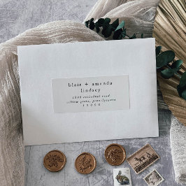 EMELIA Rustic Simple Bröllop Guest Adressetiketter Klistermärken