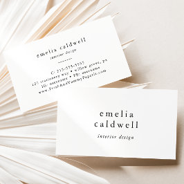 EMELIA Rustic Simple Modern Boho Unik Minimalist Visitkort