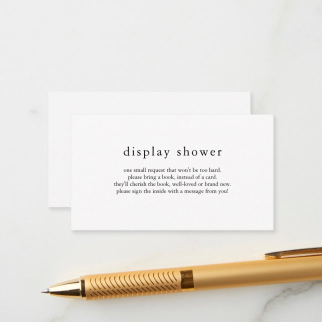 EMELIA Rustic Visning Shower Card Tilläggskort (Fram/Back In Situ)