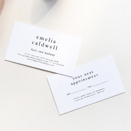 EMELIA Simple Boho Modern Small Business Reminder Tidsbeställning Kort