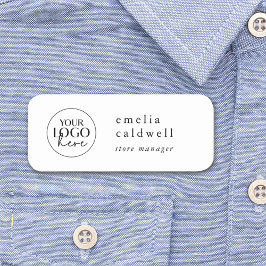 EMELIA Simple Company Logotyp Employee Magnetic Namnbricka