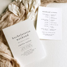 EMELIA Unik Neutralt Rustic Bachelorette Helg