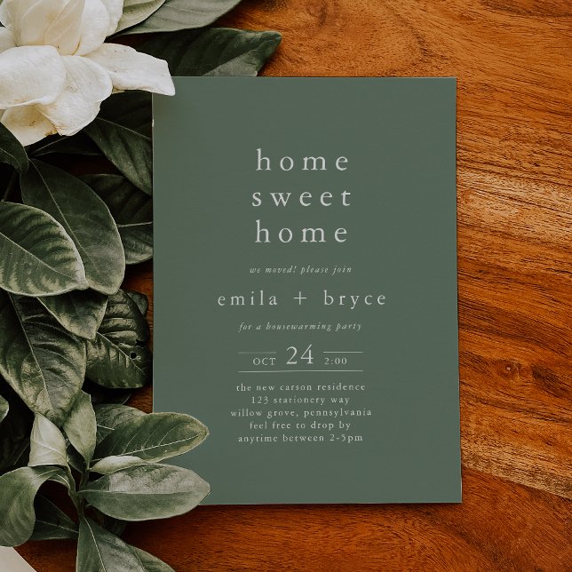 EMELIA Woodland Natature Rustic Forest Houseuppvär Inbjudningar (EMELIA Woodland Nature Rustic Forest Housewarming Invitation)