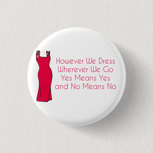 "Emellertid klär vi, Wherever vi går ", Knapp (Framsida)