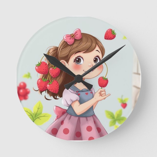 Emely – Die Erdbeerprinzessin Rund Klocka (Framsida)