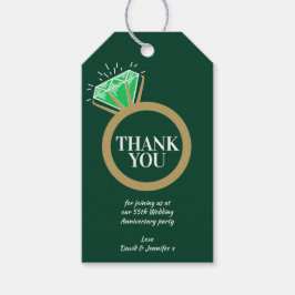 Emerald 55-årsdagen bröllop party ring presentetikett