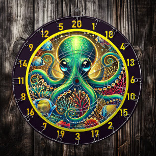 Emerald Abyss Octopus Dartboard Darttavla
