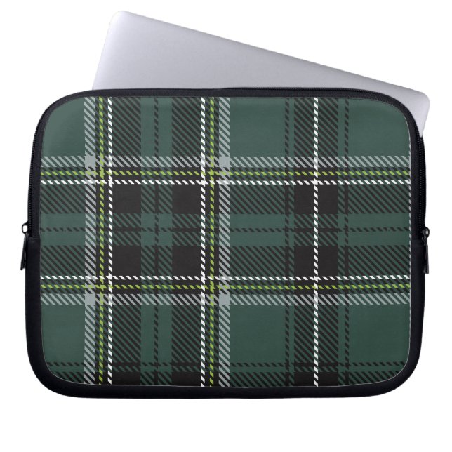 Emerald Academic Plaid  Laptop Fodral (Framsidan)