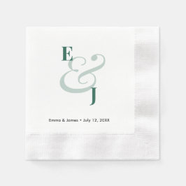 Emerald Ampersand | Anpassad Cocktailservett Pappersservett
