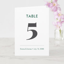 Emerald Ampersand | Bordnummer (Vikta) Kort
