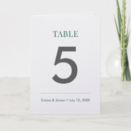 Emerald Ampersand | Bordnummer (Vikta) Kort