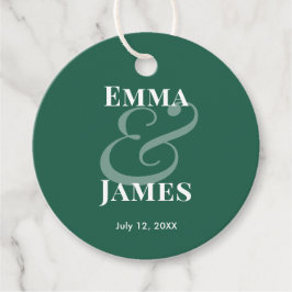 Emerald Ampersand Bröllop | Anpassad baksida Gåvor Etiketter