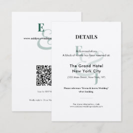 Emerald Ampersand Bröllop | Infogningskort Spara Datumet